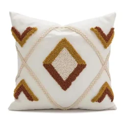 Pillow Haven Bettzeug-Kamelien-Jacquard-Kissenbezug – Luxuriöses nordisches Dekokissen für das Wohnzimmer