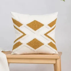Pillow Haven Bettzeug-Kamelien-Jacquard-Kissenbezug – Luxuriöses nordisches Dekokissen für das Wohnzimmer