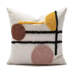 Pillow Haven Bettzeug-Kamelien-Jacquard-Kissenbezug – Luxuriöses nordisches Dekokissen für das Wohnzimmer