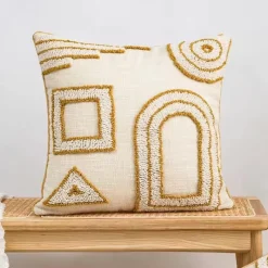 Pillow Haven Bettzeug-Kamelien-Jacquard-Kissenbezug – Luxuriöses nordisches Dekokissen für das Wohnzimmer