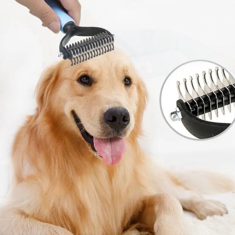 Furendo Haustierzubehör|Reinigungswerkzeuge Für Haustiere-Kamm zum Trimmen von Tierhaaren – Pflegewerkzeug für Hunde und Katzen