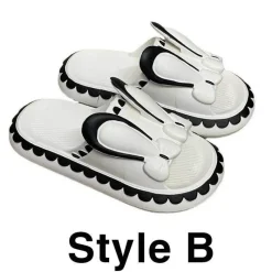 Damen Wilderness Haven Damenschuhe|Outdoor-Artikel-Kaninchen-Hausschuhe für Damen – süße, bequeme Schuhe mit niedrigem Keilabsatz