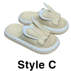 Damen Wilderness Haven Damenschuhe|Outdoor-Artikel-Kaninchen-Hausschuhe für Damen – süße, bequeme Schuhe mit niedrigem Keilabsatz