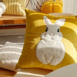 Cozy Cushions Bettzeug-Kaninchen-Kissenbezug - Dekorativer Hasenkissenbezug