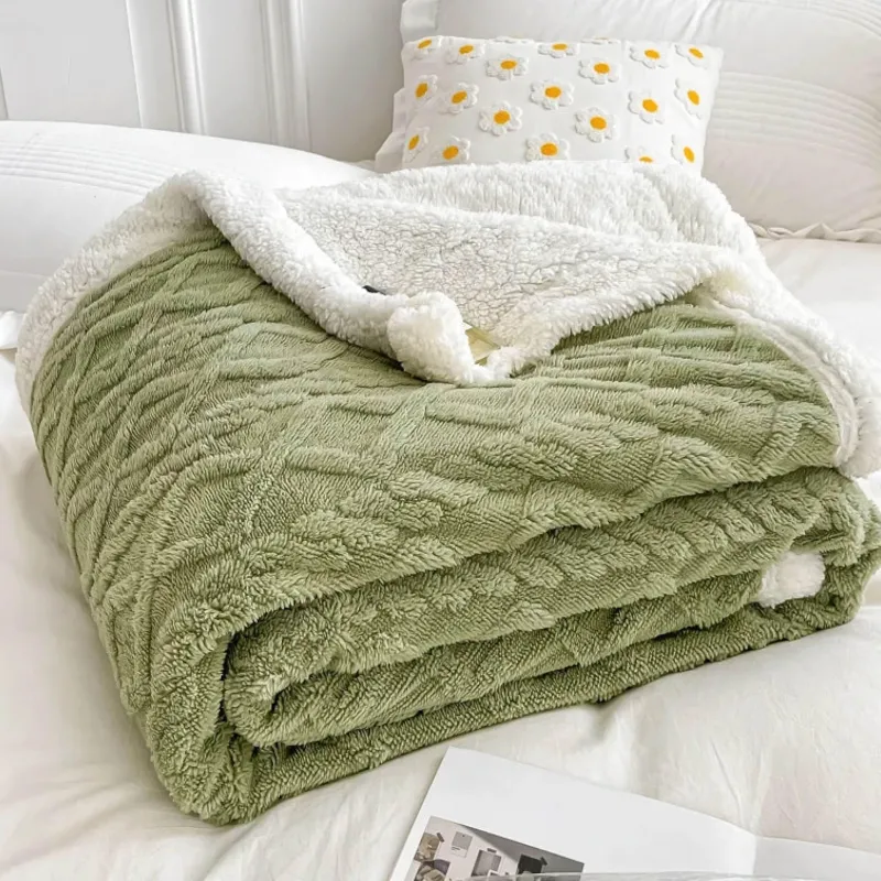 Cozy Haven Bettzeug-Karierte Überwurfdecke – Gemütlicher Wohndekor-Akzent