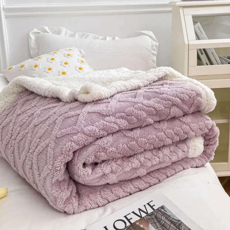 Cozy Haven Bettzeug-Karierte Überwurfdecke – Gemütlicher Wohndekor-Akzent