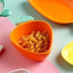 Elegance at the Table Küche & Esszimmer-Karottenförmiges Keramikteller-Set – Süßes Dessert- und Snackgeschirr