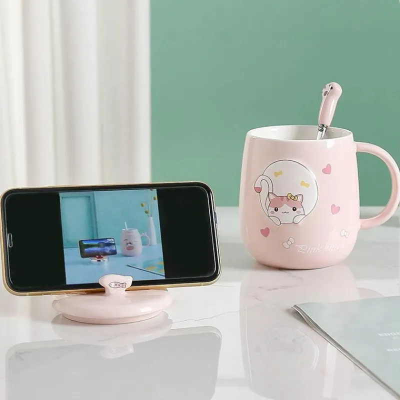 The Cozy Mug Küche & Esszimmer-Katzenbecher-Set – süße Cartoon-Kaffeetassen