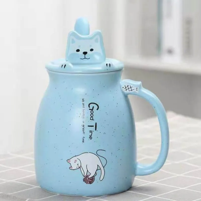 The Cozy Mug Küche & Esszimmer-Katzenbecher-Set – süße Cartoon-Kaffeetassen