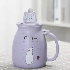 The Cozy Mug Küche & Esszimmer-Katzenbecher-Set – süße Cartoon-Kaffeetassen