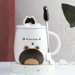 The Cozy Mug Küche & Esszimmer-Katzenbecher-Set – süße Cartoon-Kaffeetassen