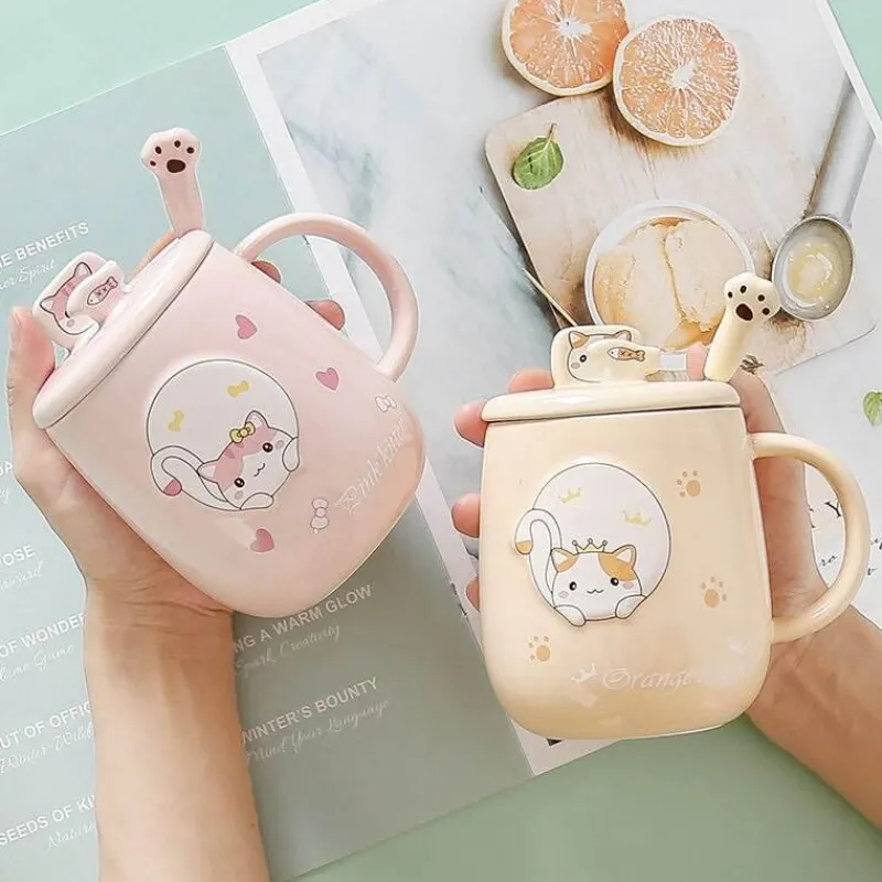 The Cozy Mug Küche & Esszimmer-Katzenbecher-Set – süße Cartoon-Kaffeetassen