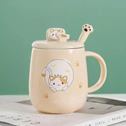 The Cozy Mug Küche & Esszimmer-Katzenbecher-Set – süße Cartoon-Kaffeetassen