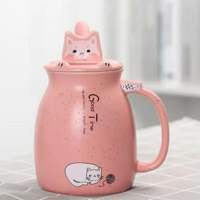 The Cozy Mug Küche & Esszimmer-Katzenbecher-Set – süße Cartoon-Kaffeetassen