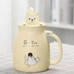 The Cozy Mug Küche & Esszimmer-Katzenbecher-Set – süße Cartoon-Kaffeetassen