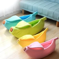 Decor Haustierzubehör|Haustierbetten-Katzenhaus aus Bananenschale – Gemütlicher Unterschlupf für Haustiere in 4 Farben