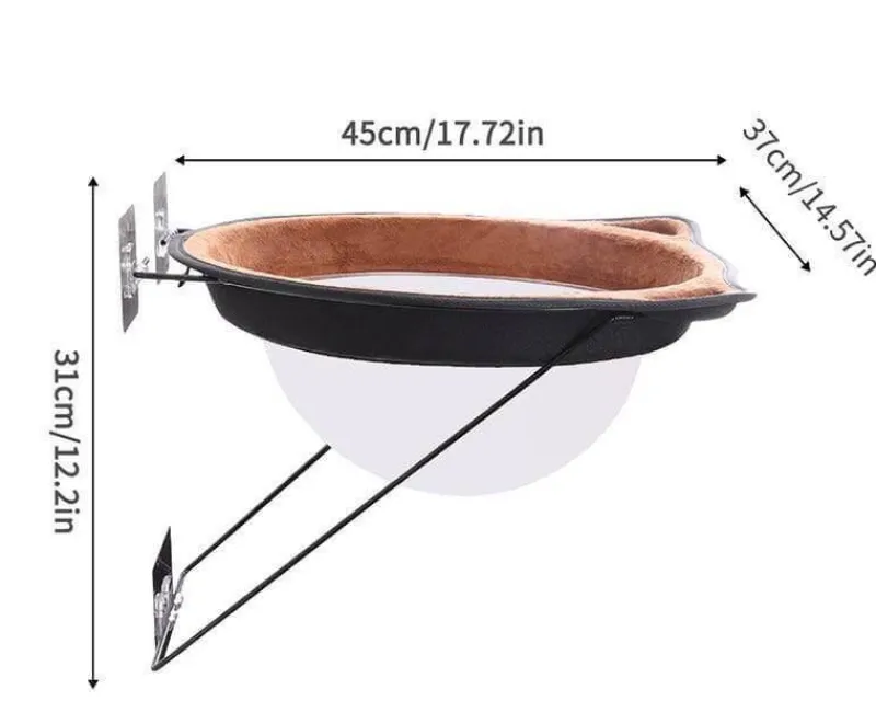 Furendo Haustierzubehör|Haustierbetten-Katzenhängematte – Gemütliches Fensterbett für Katzen