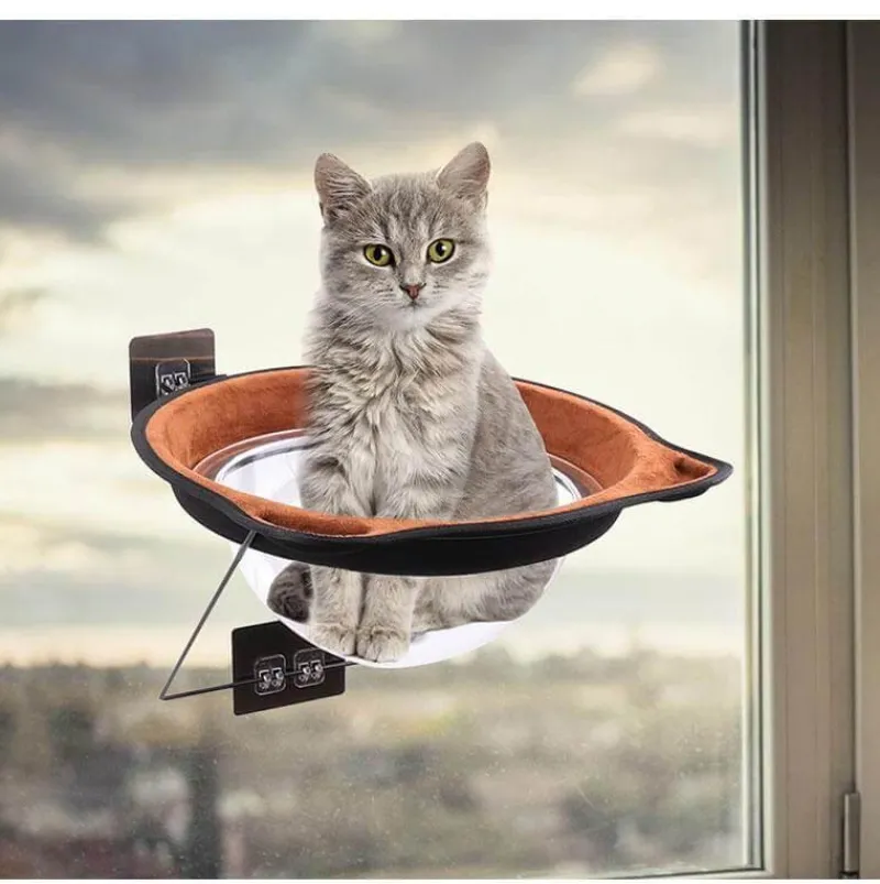 Furendo Haustierzubehör|Haustierbetten-Katzenhängematte – Gemütliches Fensterbett für Katzen