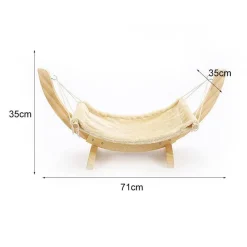 Decor Haustierzubehör|Haustierbetten-Katzenhängematte aus Holz – Stilvolles Haustierbett für Katzen