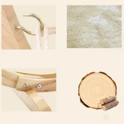 Decor Haustierzubehör|Haustierbetten-Katzenhängematte aus Holz – Stilvolles Haustierbett für Katzen