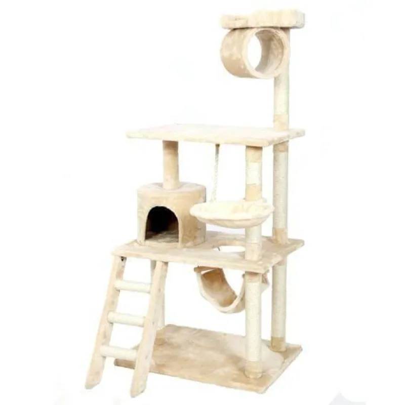 Furendo Haustierzubehör|Reinigungswerkzeuge Für Haustiere-Katzenkletterbaum aus Holz – Aktivitätsstruktur für kleine Haustiere