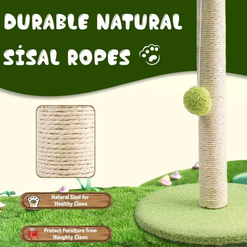 TailTrend Haustierzubehör|Reinigungswerkzeuge Für Haustiere-Katzenkratzbaum für den Innenbereich – Katzenkratzbaum für aktive Katzen