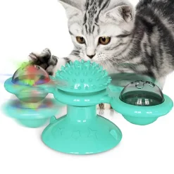 TailTrend Haustierzubehör|Haustierspielzeug-Katzenmassage-Windmühlenspielzeug – Interaktives drehbares Haustierspielzeug
