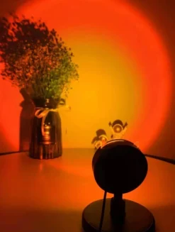 The Gilded Nest Gadgets Für Zuhause|Beleuchtung-Katzenohren-Sonnenuntergangslampe – Süßes Nachtlicht für den Schreibtisch