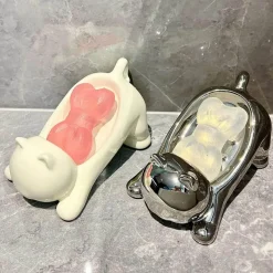 The Blissful Bath Badezimmer-Katzenseifenschale - Süßes, dehnbares Katzenbadeaccessoire