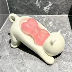 The Blissful Bath Badezimmer-Katzenseifenschale - Süßes, dehnbares Katzenbadeaccessoire