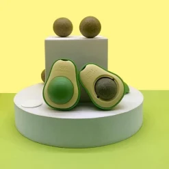 TailTrend Haustierzubehör|Reinigungswerkzeuge Für Haustiere-Katzenspielzeug zur Wandmontage – Avocadoball-Spielzubehör für Katzenspaß