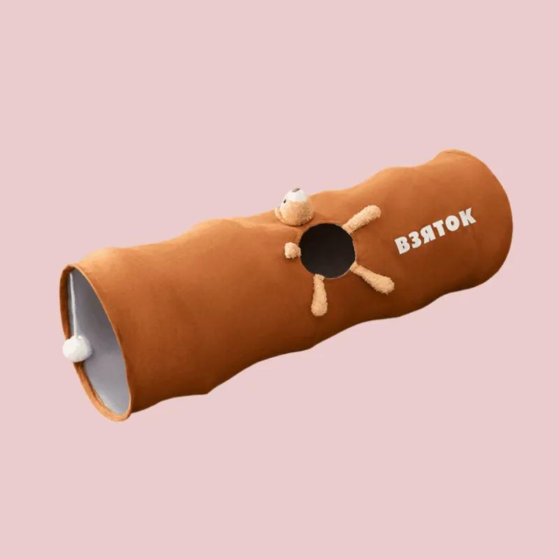 TailTrend Haustierspielzeug-Katzentunnelspielzeug – Zusammenklappbares interaktives Spiel für Kätzchen