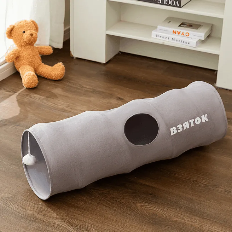 TailTrend Haustierspielzeug-Katzentunnelspielzeug – Zusammenklappbares interaktives Spiel für Kätzchen