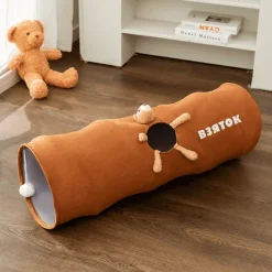 TailTrend Haustierspielzeug-Katzentunnelspielzeug – Zusammenklappbares interaktives Spiel für Kätzchen