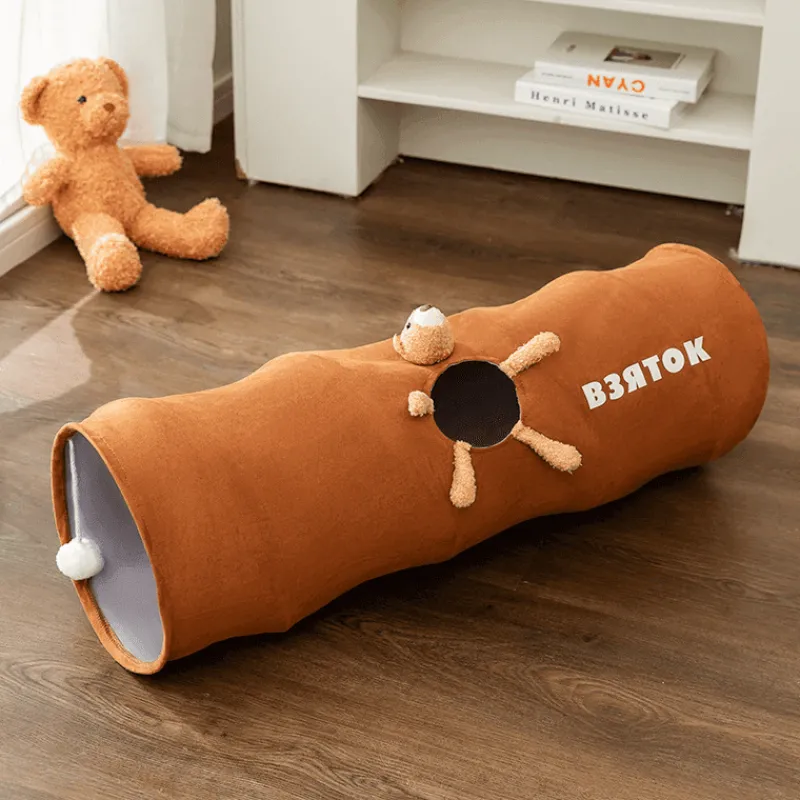 TailTrend Haustierspielzeug-Katzentunnelspielzeug – Zusammenklappbares interaktives Spiel für Kätzchen