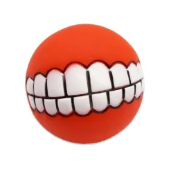 TailTrend Haustierzubehör|Haustierspielzeug-Kauspielzeug für Hunde mit Smiley-Motiv aus Gummi – Lustiges Kauspielzeug für Haustiere