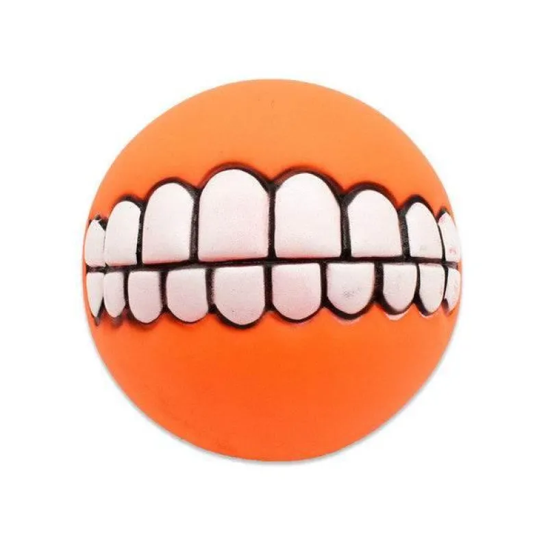 TailTrend Haustierzubehör|Haustierspielzeug-Kauspielzeug für Hunde mit Smiley-Motiv aus Gummi – Lustiges Kauspielzeug für Haustiere