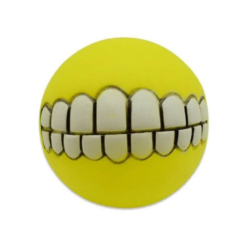 TailTrend Haustierzubehör|Haustierspielzeug-Kauspielzeug für Hunde mit Smiley-Motiv aus Gummi – Lustiges Kauspielzeug für Haustiere