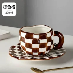 Plates u0026 More Küche & Esszimmer-Kawaii Blumen Keramik Tassen Set mit Löffelschale - Süße Kaffeetassen