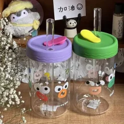 Plates u0026 More Küche & Esszimmer-Kawaii Bubble Tea Cup - 550 ml süßes Trinkgeschirr mit Deckel und Strohhalm