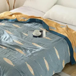 Wrap u0026 Relax Bettzeug-Kawaii Fischdecke - Süße leichte Baumwolldecke