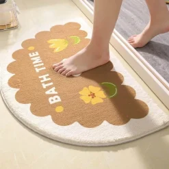 The Blissful Bath Badezimmer-Kawaii Florale Fußmatte - Süße rutschfeste Matte für drinnen und draußen