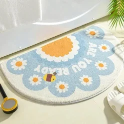 The Blissful Bath Badezimmer-Kawaii Florale Fußmatte - Süße rutschfeste Matte für drinnen und draußen