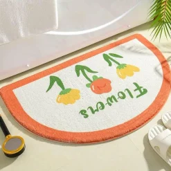 The Blissful Bath Badezimmer-Kawaii Florale Fußmatte - Süße rutschfeste Matte für drinnen und draußen