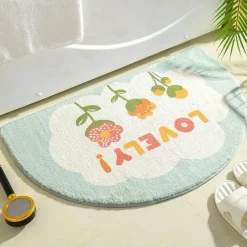 The Blissful Bath Badezimmer-Kawaii Florale Fußmatte - Süße rutschfeste Matte für drinnen und draußen