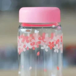 Feast u0026 Flair Küche & Esszimmer-Kawaii Sakura Glas-Wasserflasche – süßes Cartoon-Tier-Design, 310 ml