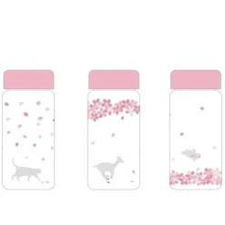 Feast u0026 Flair Küche & Esszimmer-Kawaii Sakura Glas-Wasserflasche – süßes Cartoon-Tier-Design, 310 ml