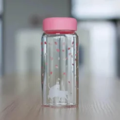 Feast u0026 Flair Küche & Esszimmer-Kawaii Sakura Glas-Wasserflasche – süßes Cartoon-Tier-Design, 310 ml