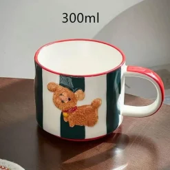 Plates u0026 More Küche & Esszimmer-Kawaii Tier-Trinkgeschirr-Set – Süßer Hundebecher und Teller