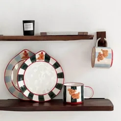 Plates u0026 More Küche & Esszimmer-Kawaii Tier-Trinkgeschirr-Set – Süßer Hundebecher und Teller